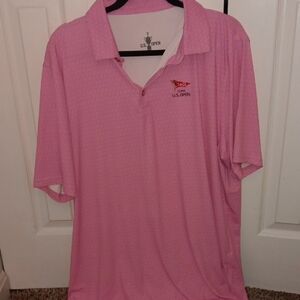 Pink Men's Polo Shirt Golf